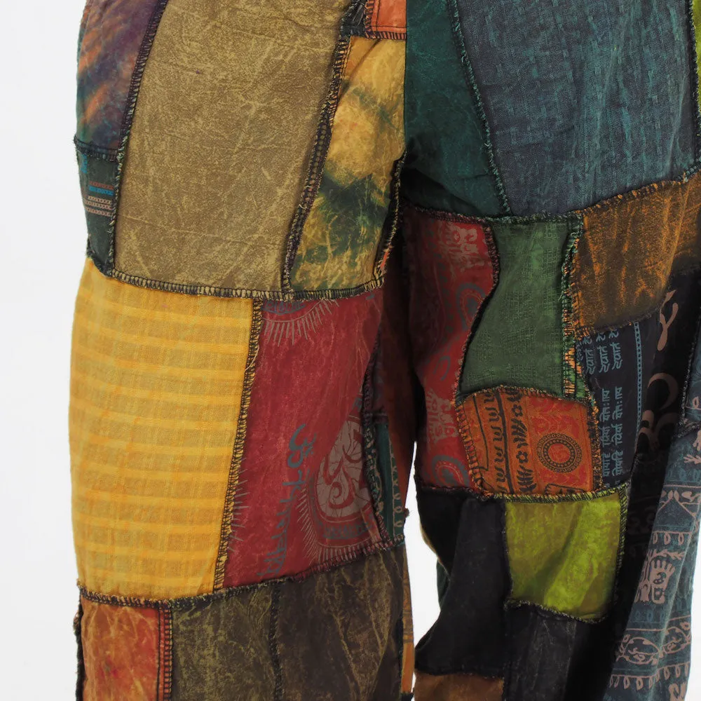 Women's Patchwork Harem Pants Ocean Calm