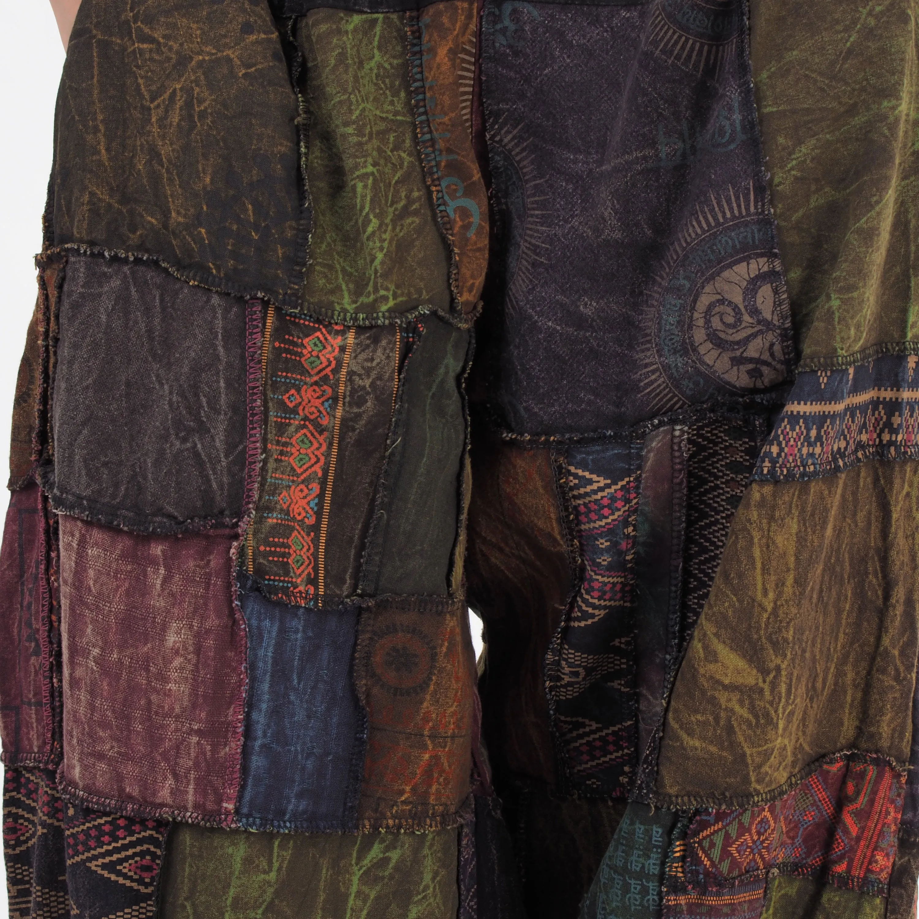 Women's Patchwork Harem Pants Ocean Calm