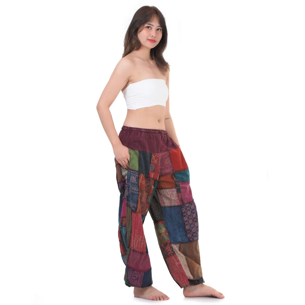 Women's Patchwork Harem Pants Ocean Calm