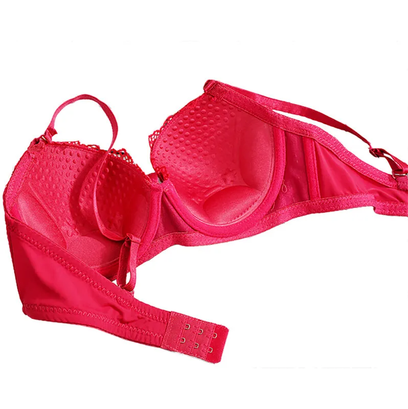 Women's Seamless Push-Up Floral Bra With Lace
