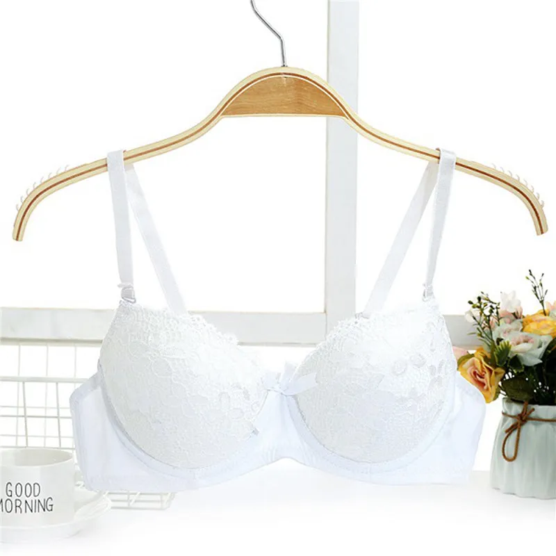 Women's Seamless Push-Up Floral Bra With Lace