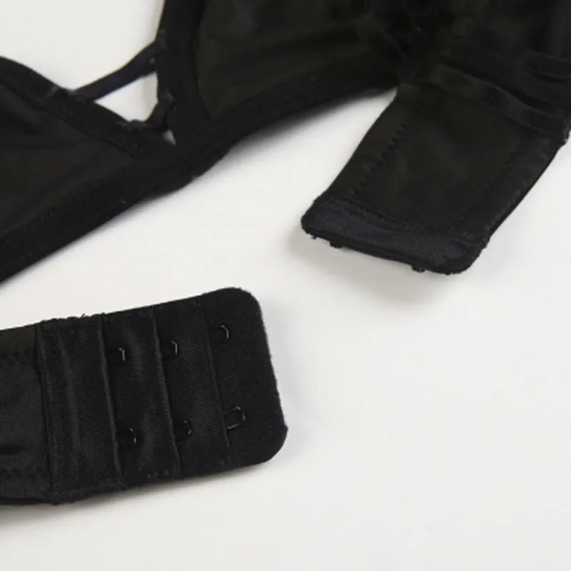 Women's Simple Solid Black Comfortable Bra