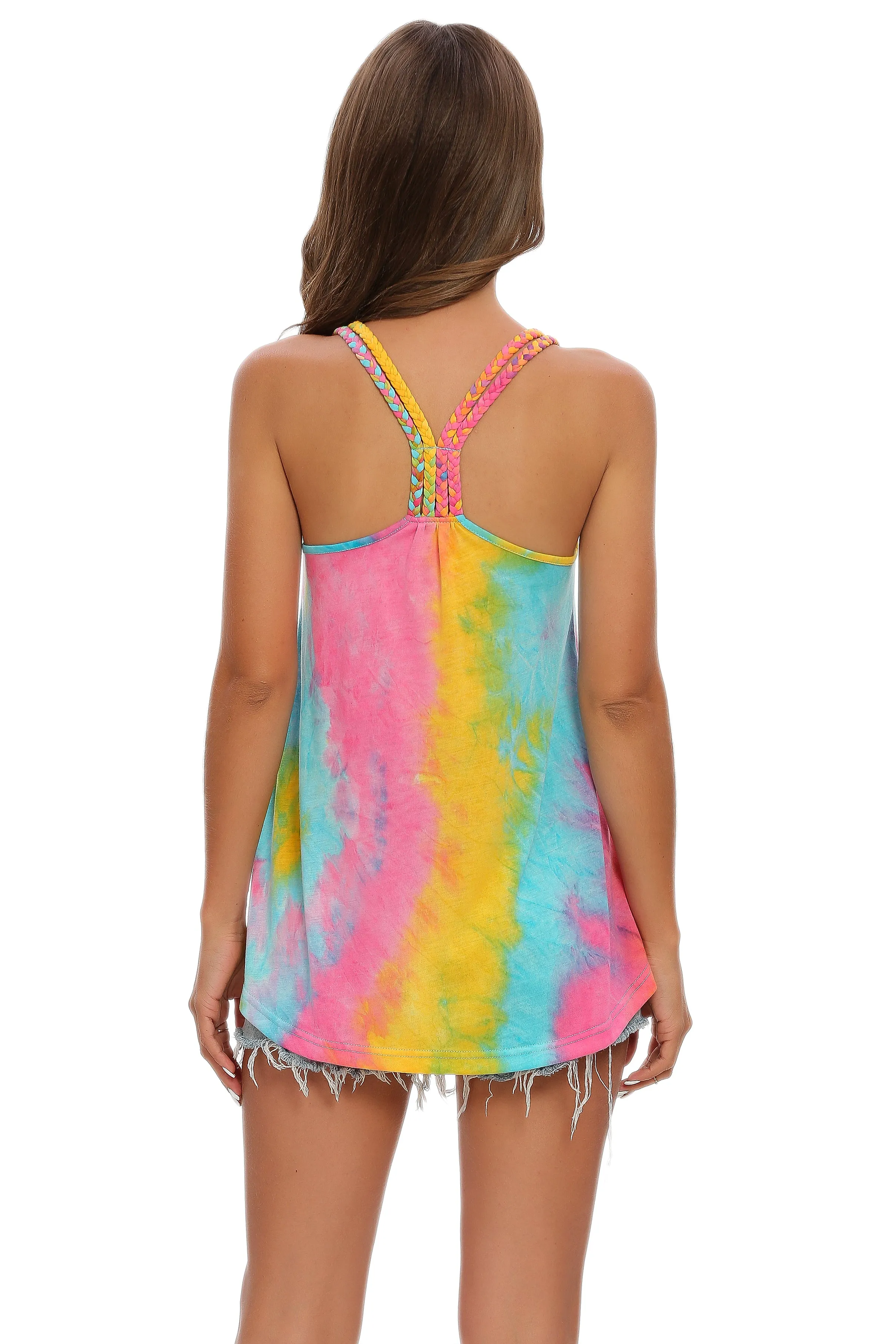 Women's Workout Tie Dye Tank Tops Fantasy