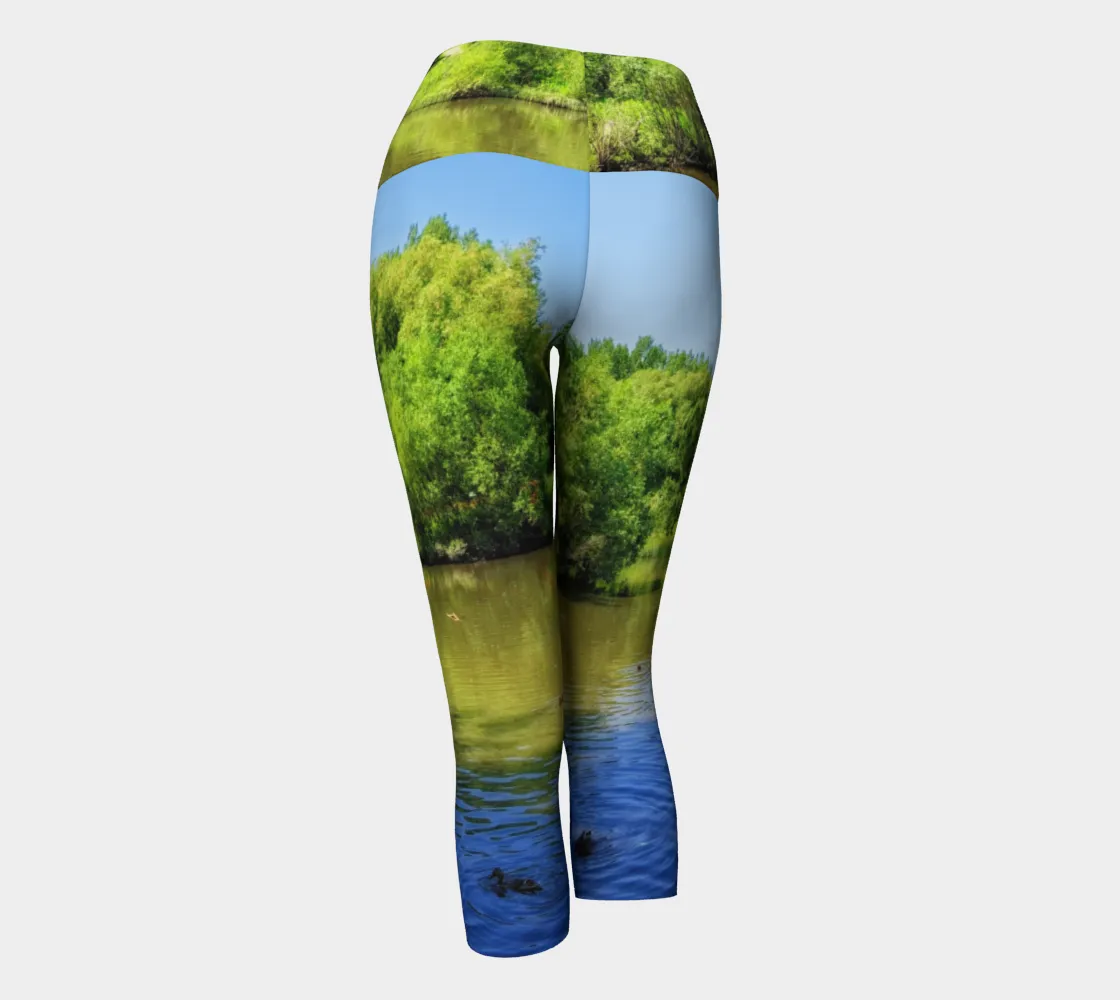 Women's Yoga Capris - Confederation Park Pond