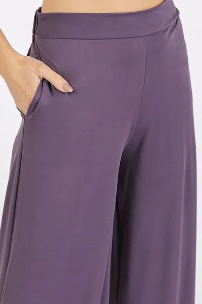 Yoga Air Stretch Elastic Waist Wide Leg Pants