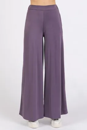 Yoga Air Stretch Elastic Waist Wide Leg Pants