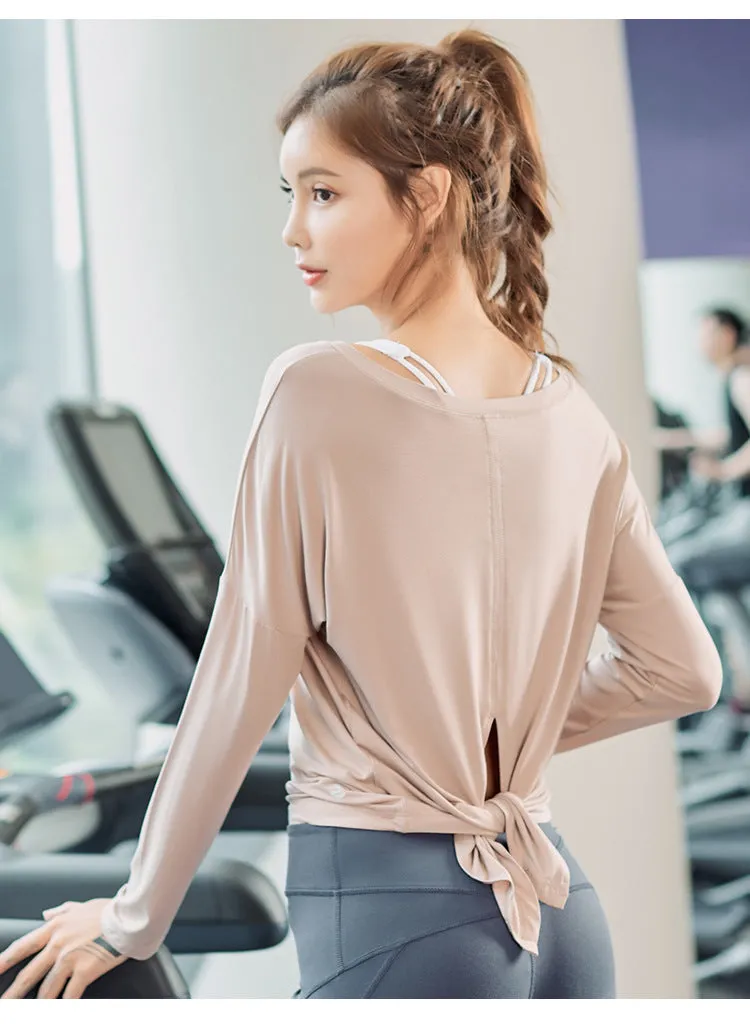 Yoga Cozy Breathable Jogging Sporty Tops Women Training Long Sleeved T-Shirt Activewear