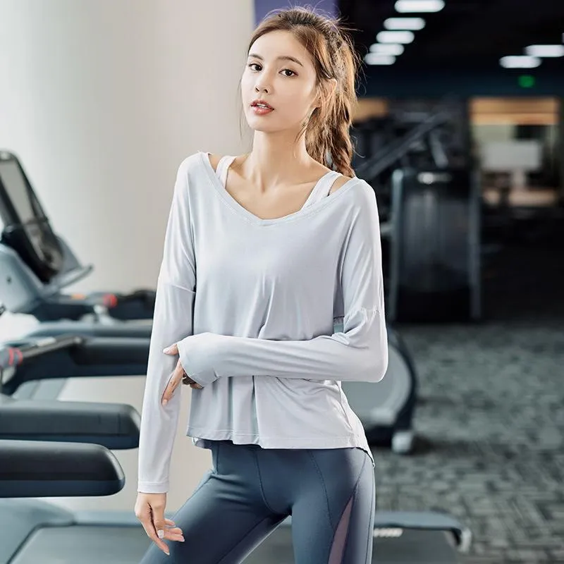 Yoga Cozy Breathable Jogging Sporty Tops Women Training Long Sleeved T-Shirt Activewear