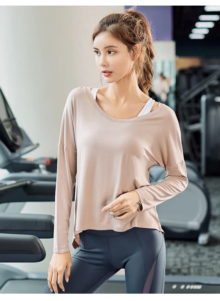 Yoga Cozy Breathable Jogging Sporty Tops Women Training Long Sleeved T-Shirt Activewear
