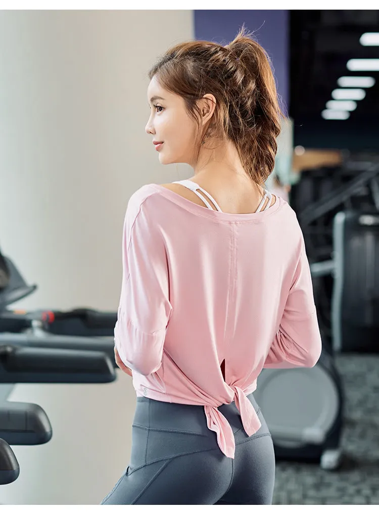 Yoga Cozy Breathable Jogging Sporty Tops Women Training Long Sleeved T-Shirt Activewear