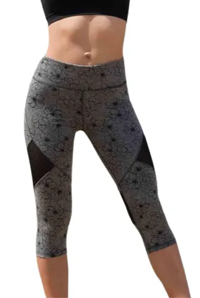Yoga Pants Floral Printed Crop